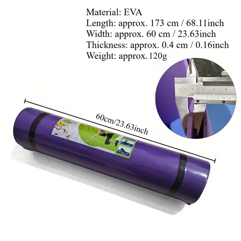 1pc EVA Yoga Mat 4mm - Non-Slip, Moisture-Proof -Yoga in the sky! (173*60*0.4cm)