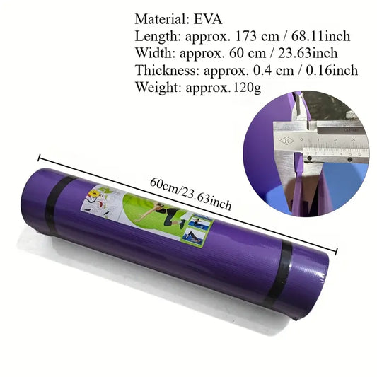 1pc EVA Yoga Mat 4mm - Non-Slip, Moisture-Proof -Yoga in the sky! (173*60*0.4cm)