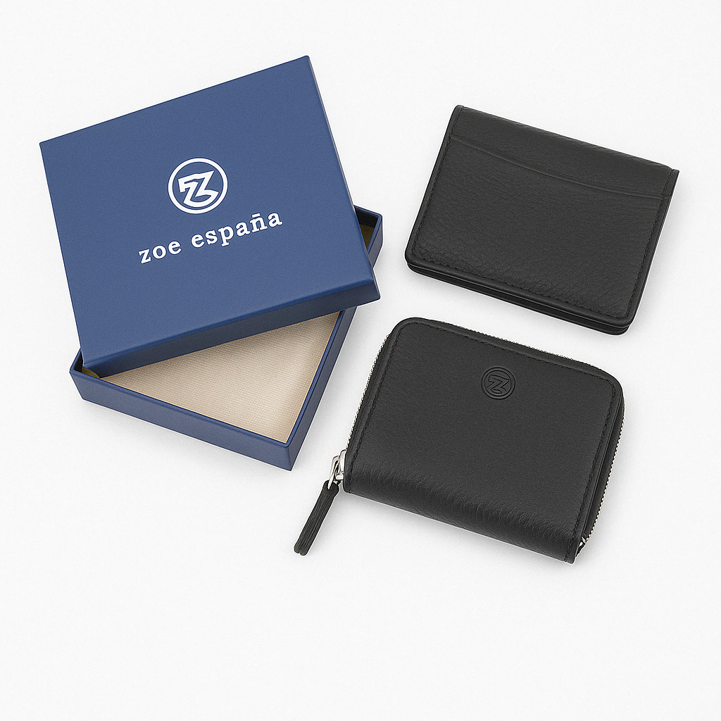 Mini genuine leather coin + card holder- Dear coin, don't run!